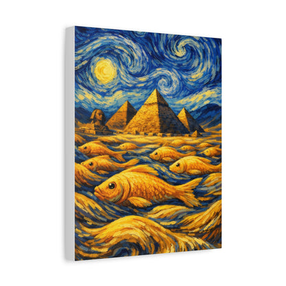 Golden Currents Over Giza – Van Gogh Inspired canvas wall art, product image 20 of 52