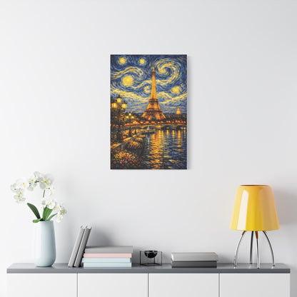 Paris in a Starry Dream – Eiffel Tower Van Gogh Inspired Canvas Print in Van Gogh style canvas art, product image 45 of 64