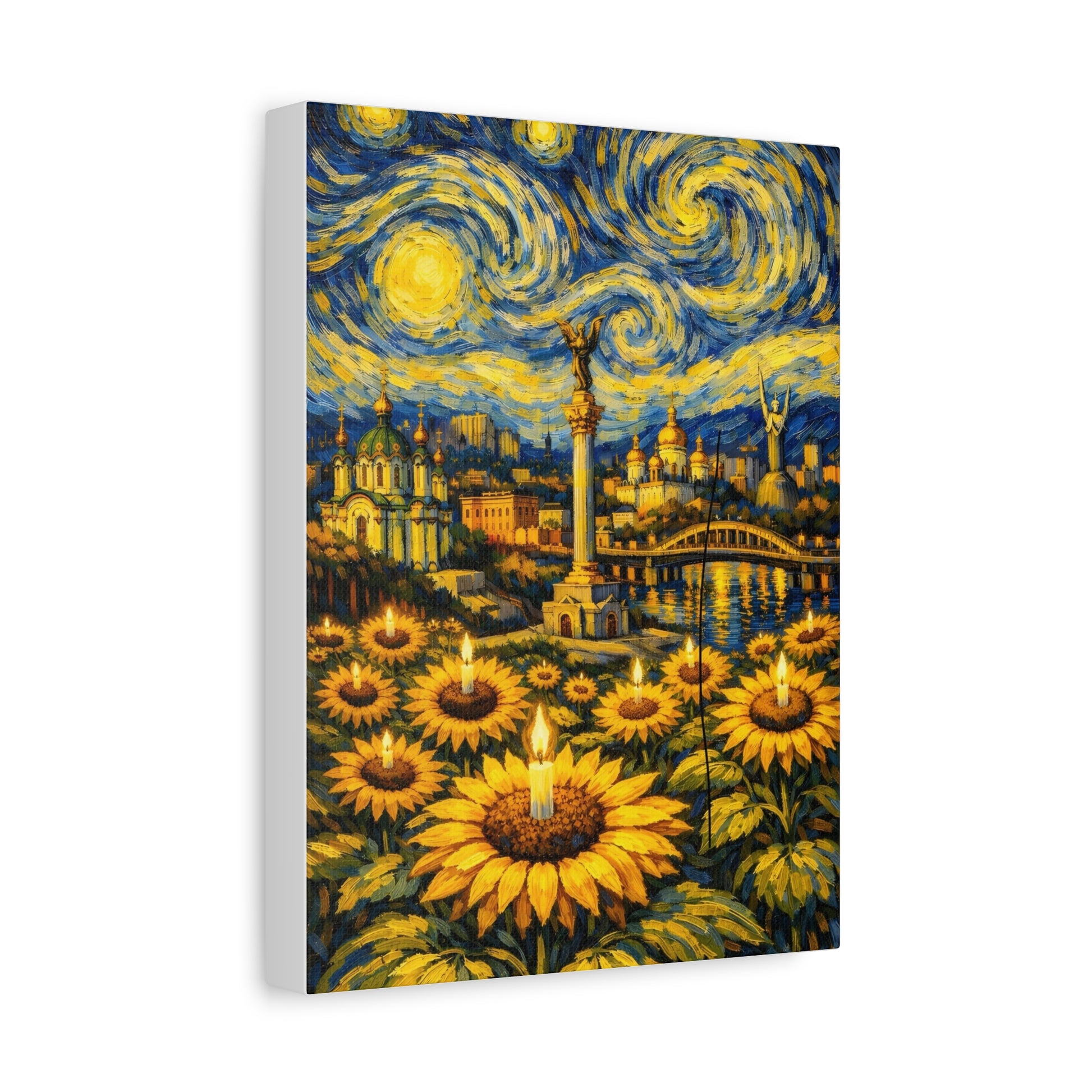 Kyiv Under a Starry Sky – Van Gogh Inspired Canvas Print in Van Gogh style canvas art, product image 16 of 48