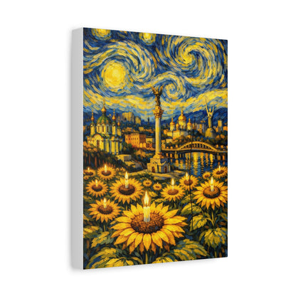 Kyiv Under a Starry Sky – Van Gogh Inspired Canvas Print in Van Gogh style canvas art, product image 16 of 48