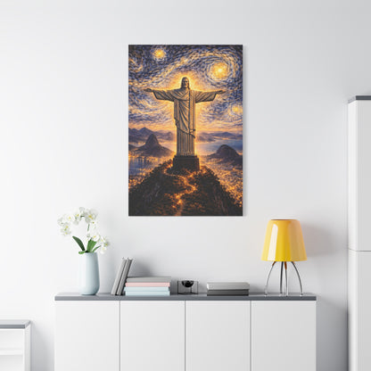 Christ the Redeemer Beneath a Starry Sky – Van Gogh Inspired canvas wall art, product image 60 of 64