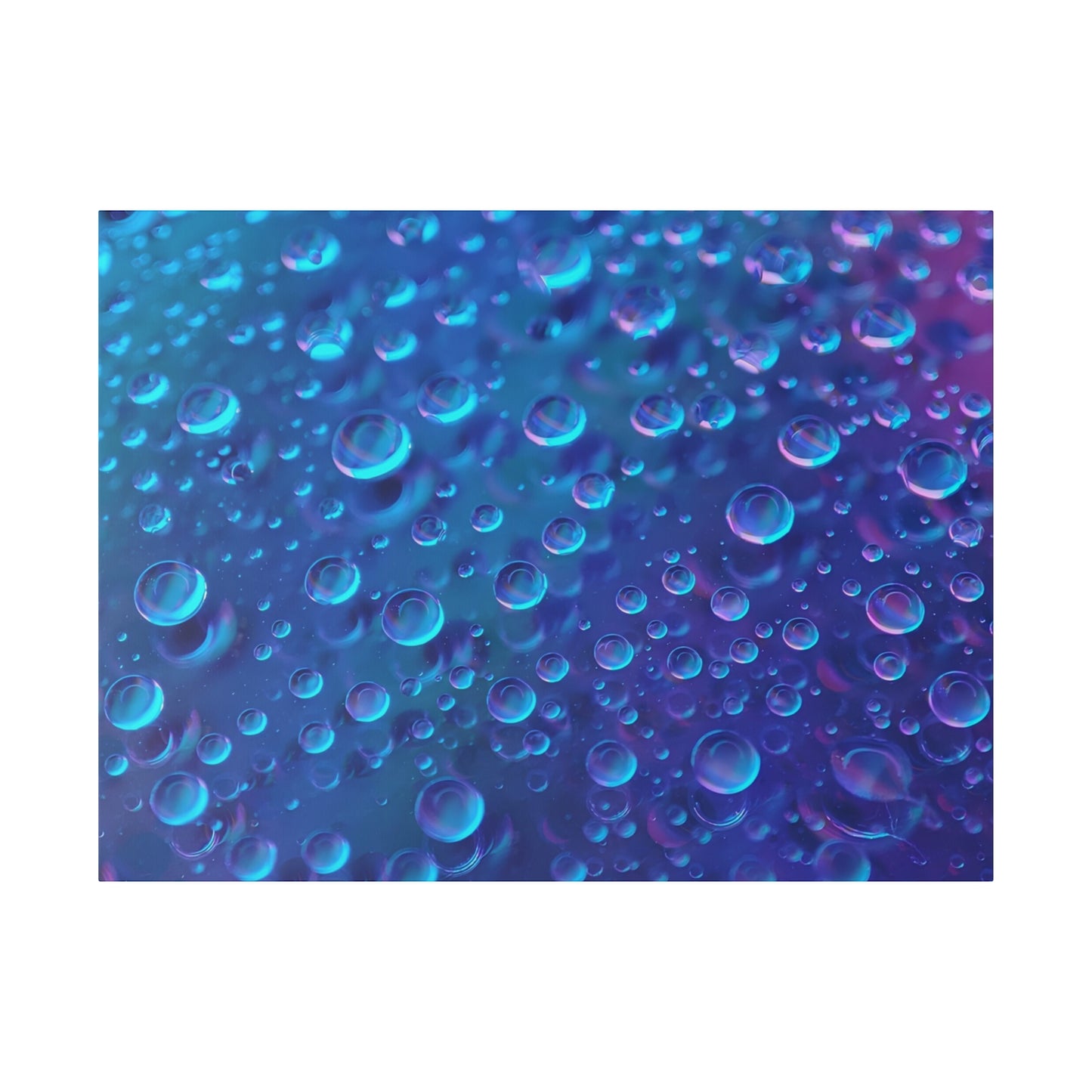 Abstract Blue and Purple Bubble Art Canvas Print