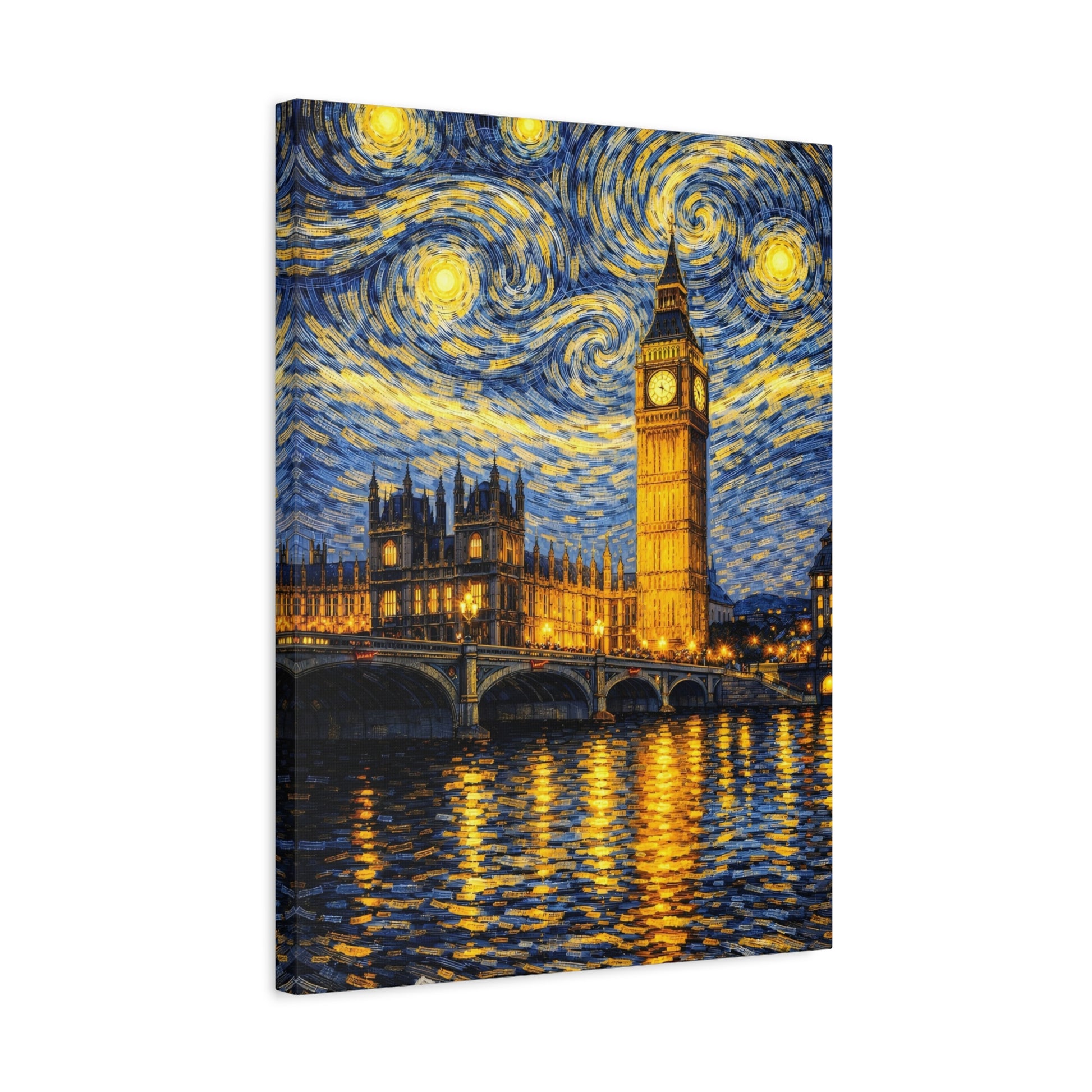 Big Ben Beneath a Starry Sky – Van Gogh Inspired Canvas Print in Van Gogh style canvas art, product image 38 of 64