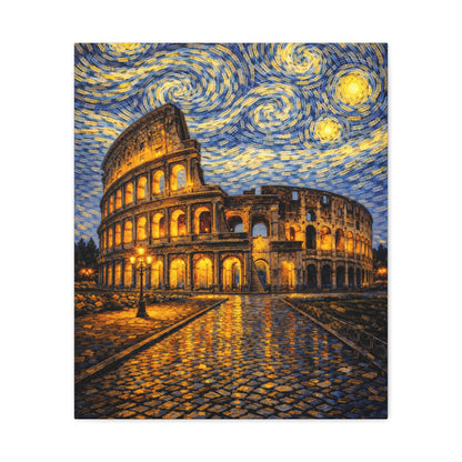 The Colosseum Under a Starry Sky – Van Gogh Inspired Canvas Print in Van Gogh style canvas art, product image 9 of 60