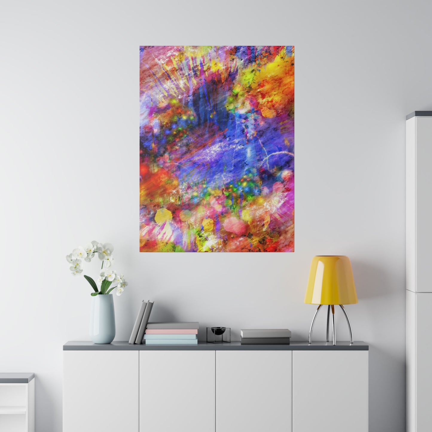 Vibrant Explosion Abstract Art Canvas