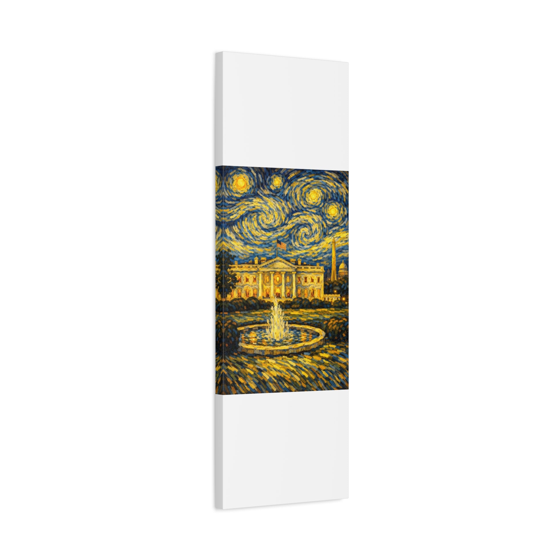 The White House Beneath a Starry Sky – Van Gogh Inspired Canvas Print in Van Gogh style canvas art, product image 33 of 68