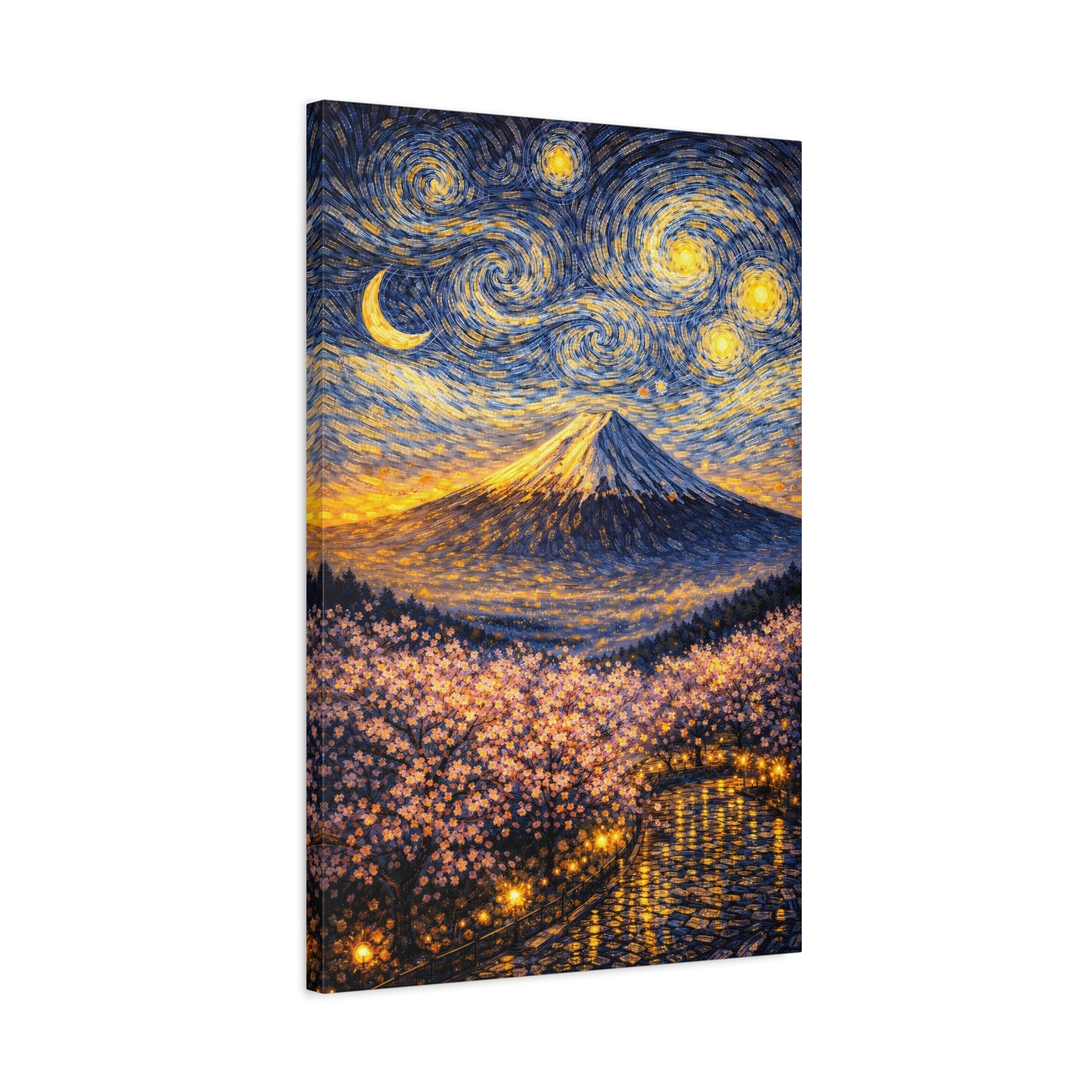 Mount Fuji Under a Starry Sky – Van Gogh Inspired canvas wall art, product image 44 of 64