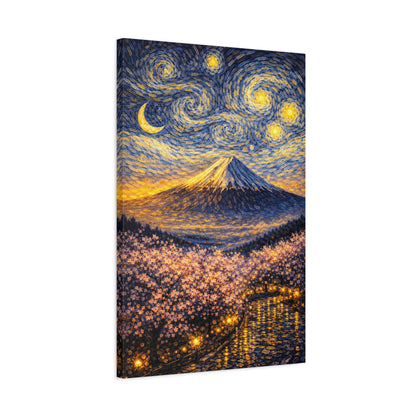Mount Fuji Under a Starry Sky – Van Gogh Inspired canvas wall art, product image 44 of 64