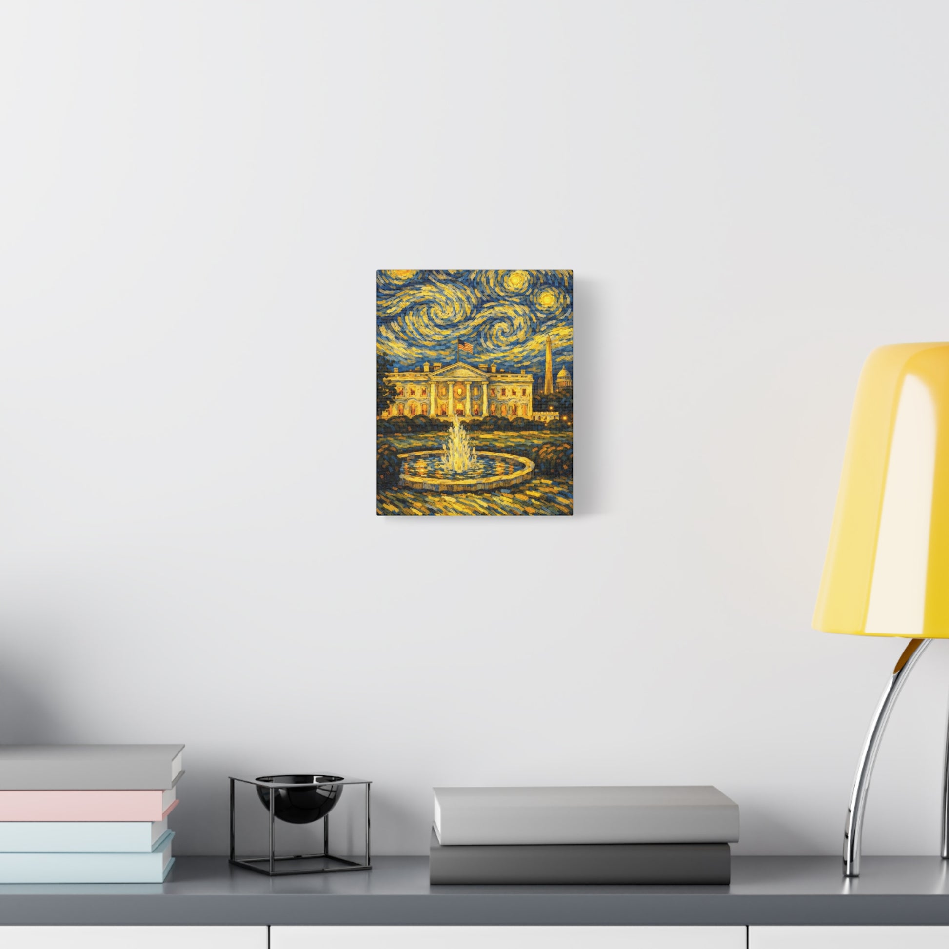 The White House Beneath a Starry Sky – Van Gogh Inspired Canvas Print in Van Gogh style canvas art, product image 19 of 68