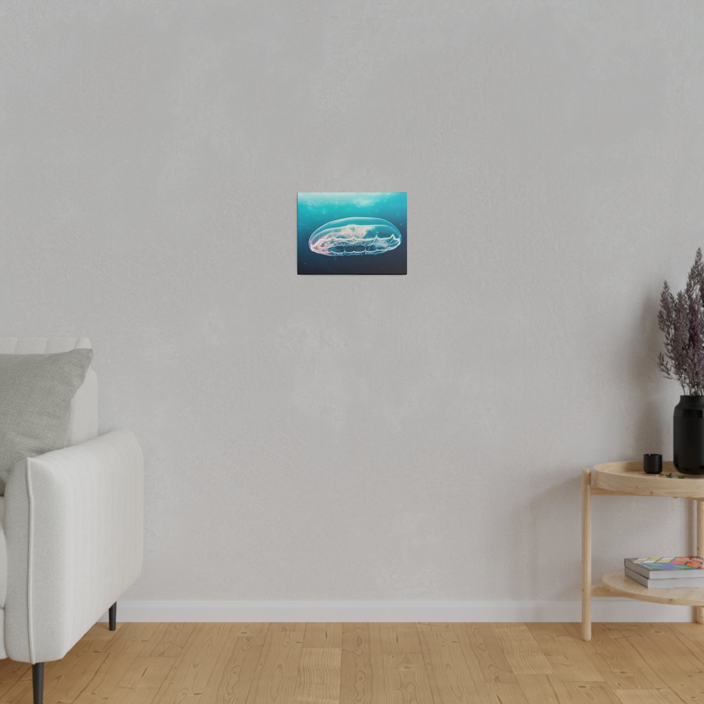 Serene Jellyfish Glide: Underwater Tranquillity Canvas Art