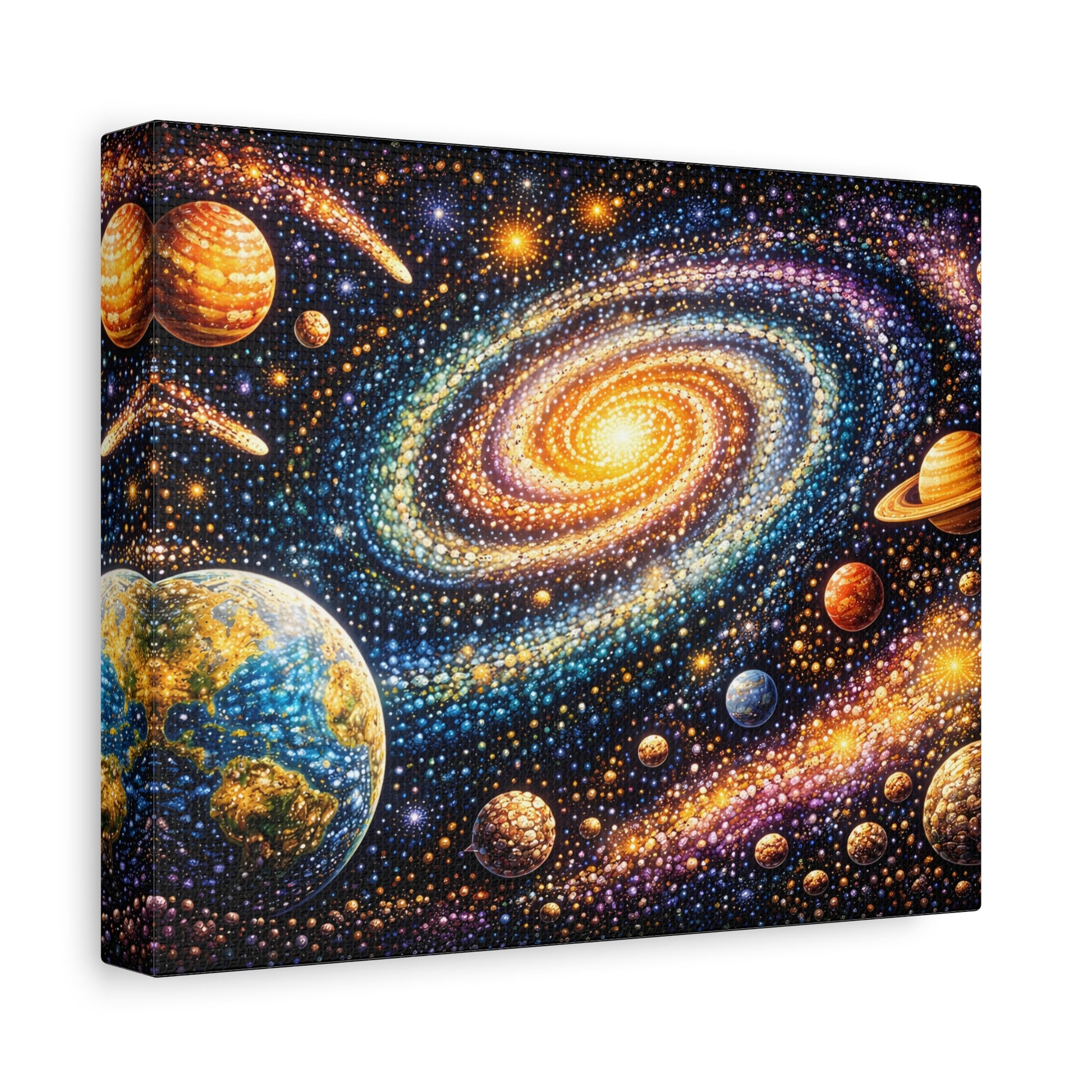 Galaxy Spiral Matte Canvas Wall Art — Colorful Space Planets Decor Canvas image 19