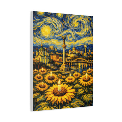 Kyiv Under a Starry Sky – Van Gogh Inspired Canvas Print in Van Gogh style canvas art, product image 34 of 48