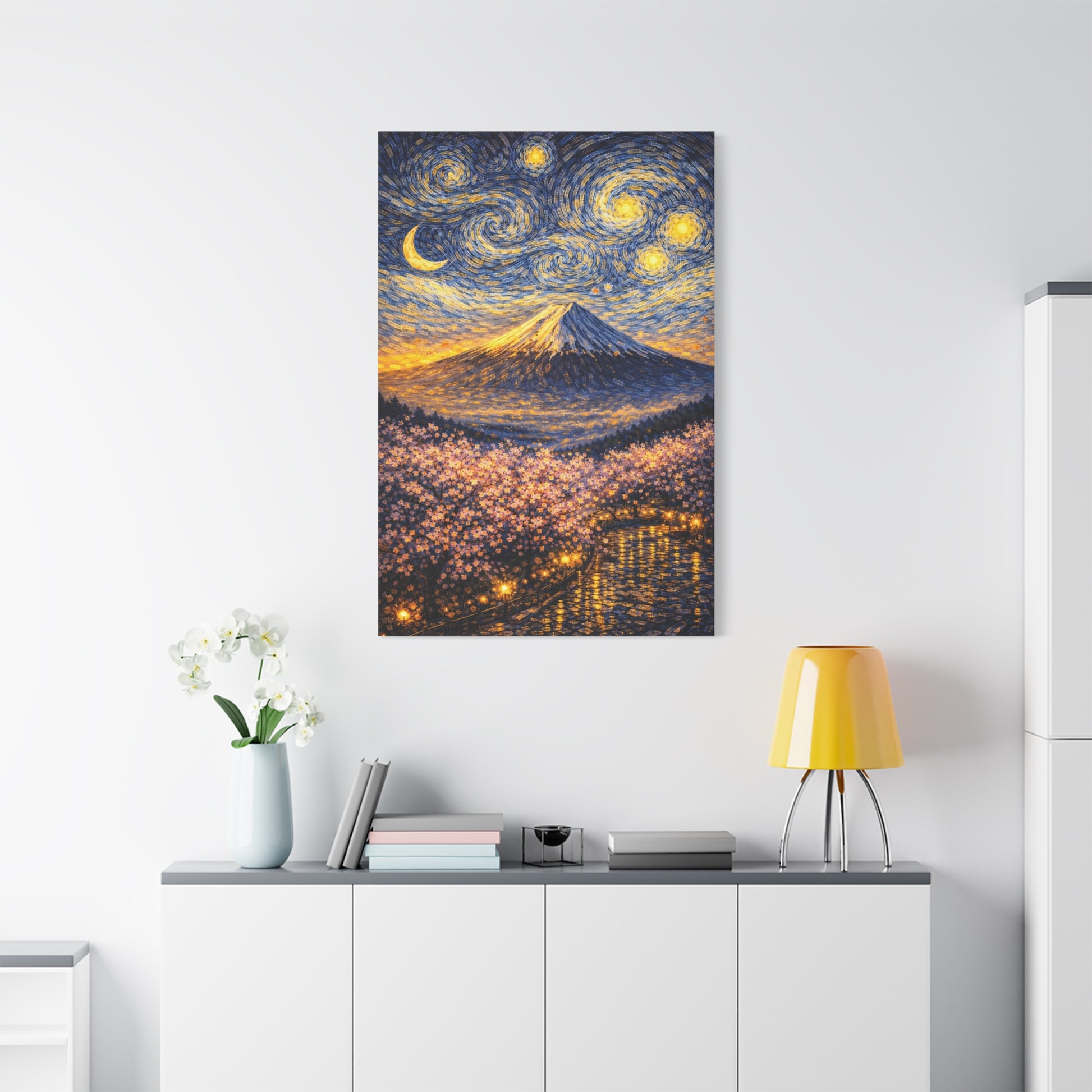 Mount Fuji Under a Starry Sky – Van Gogh Inspired canvas wall art, product image 60 of 64