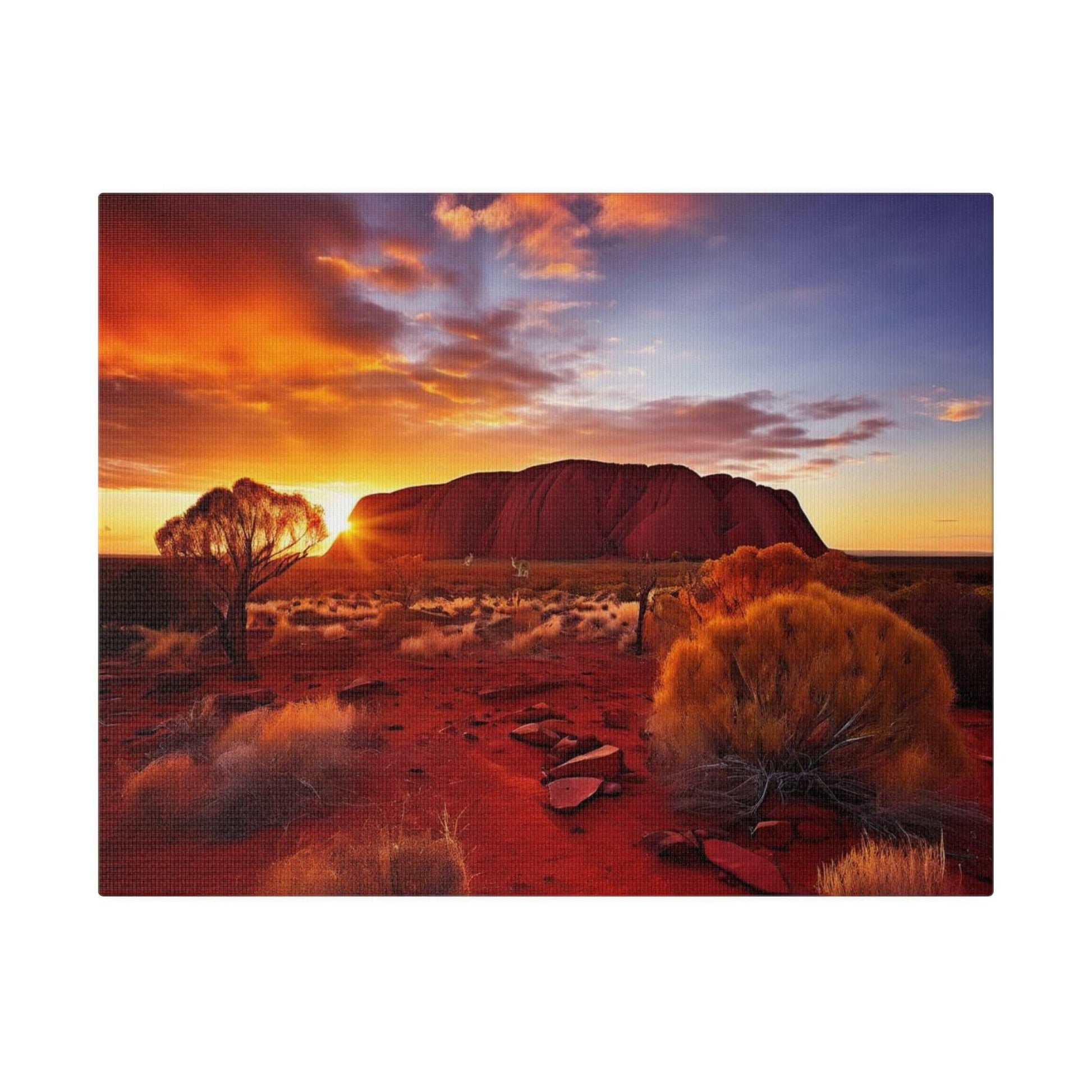 Desert Majesty: Uluru Sunset Canvas Print