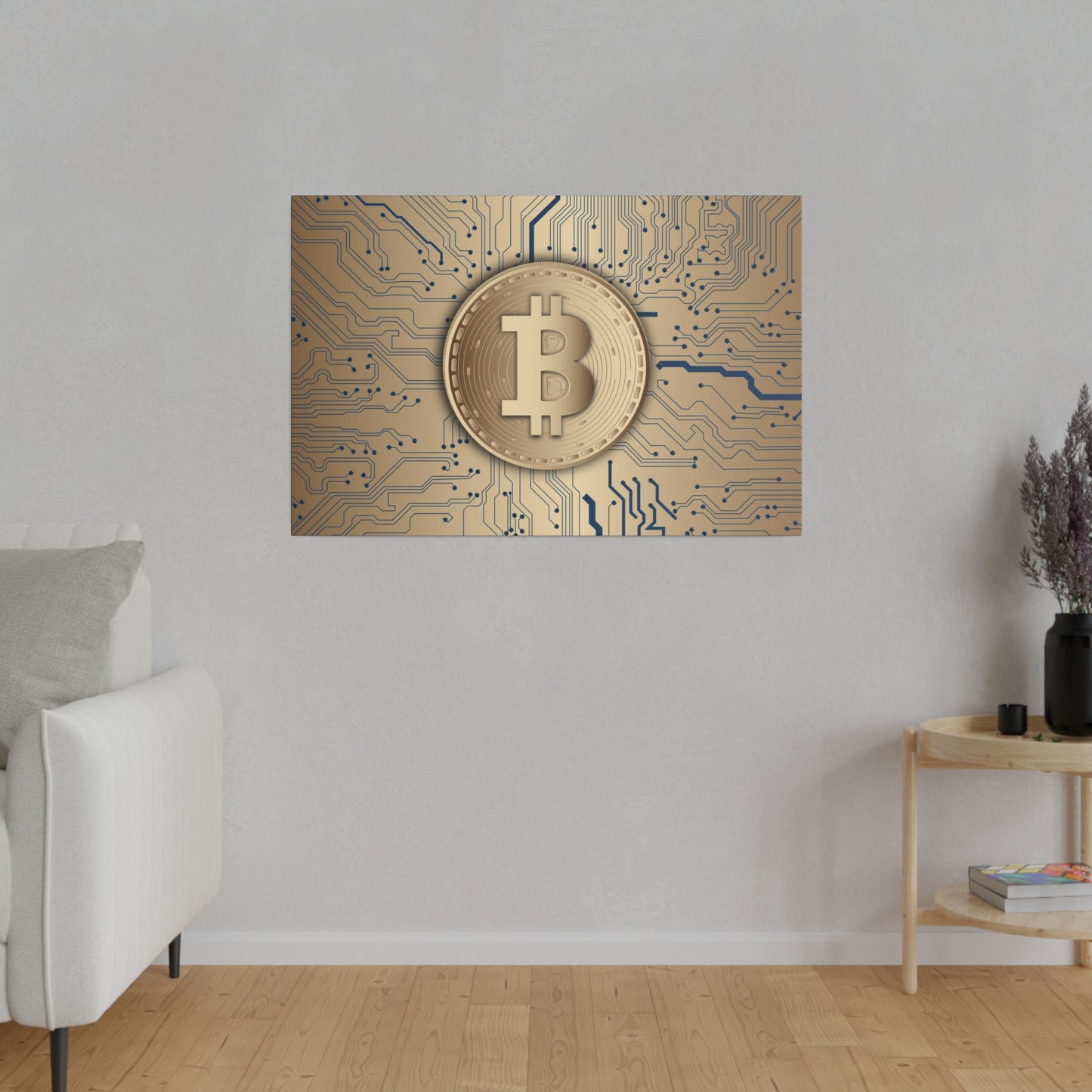 Bitcoin Circuitry Art Print - Modern Wall Décor for Tech Enthusiasts