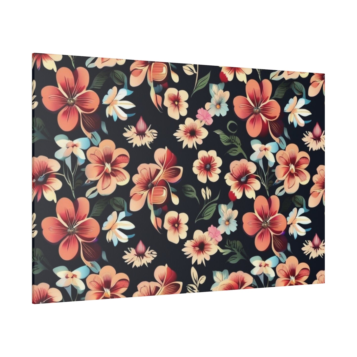 Vibrant Floral Pattern Canvas Art