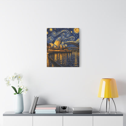 Sydney Opera House in a Starry Dream – Van Gogh Inspired Canvas Print in Van Gogh style canvas art, product image 41 of 60