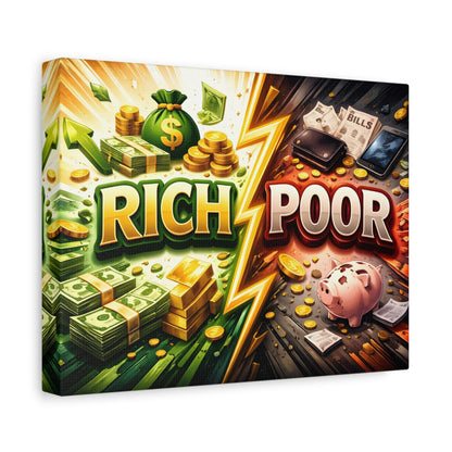 Rich vs Poor Abstract Money Mindset Canvas Canvas image 22