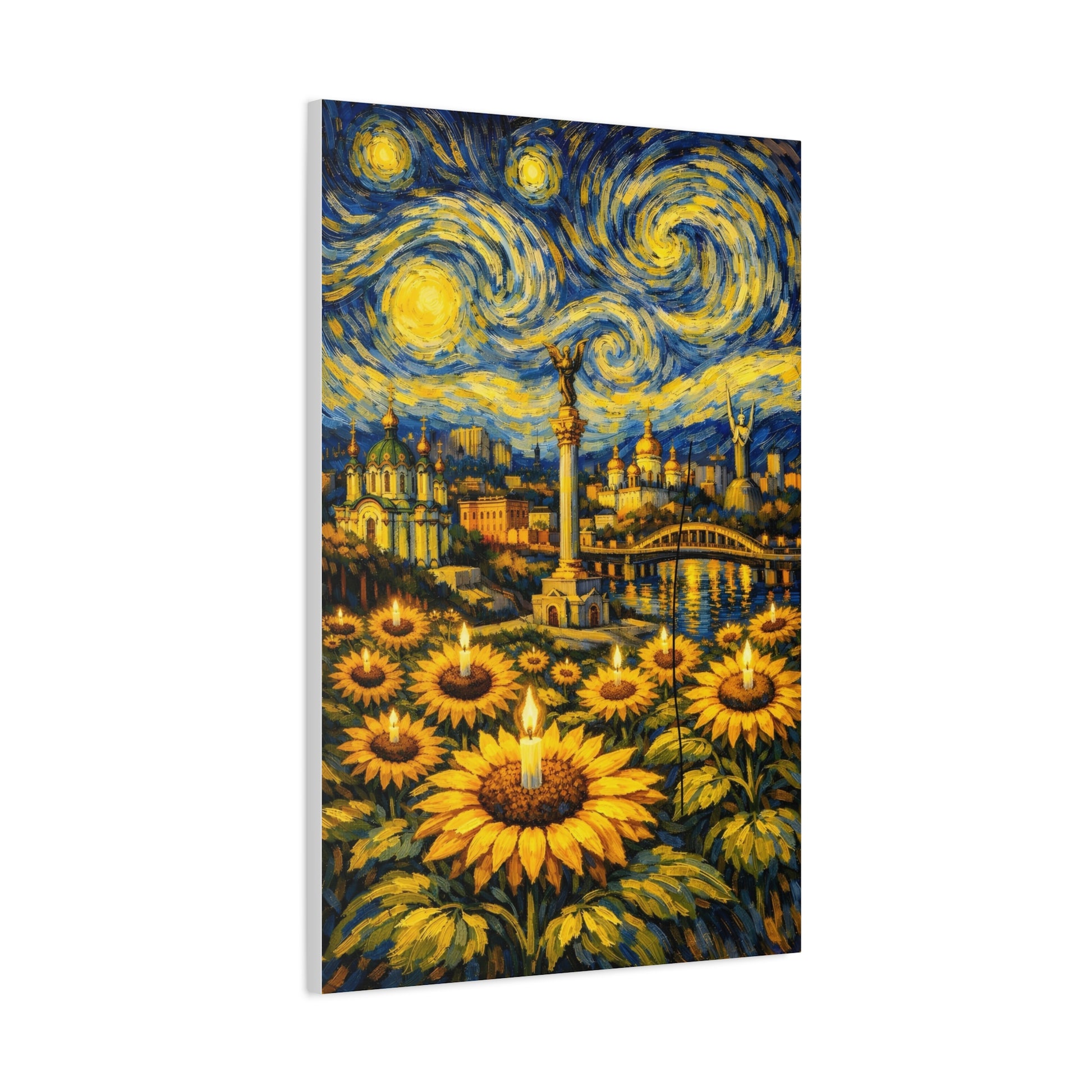 Kyiv Under a Starry Sky – Van Gogh Inspired Canvas Print in Van Gogh style canvas art, product image 46 of 48