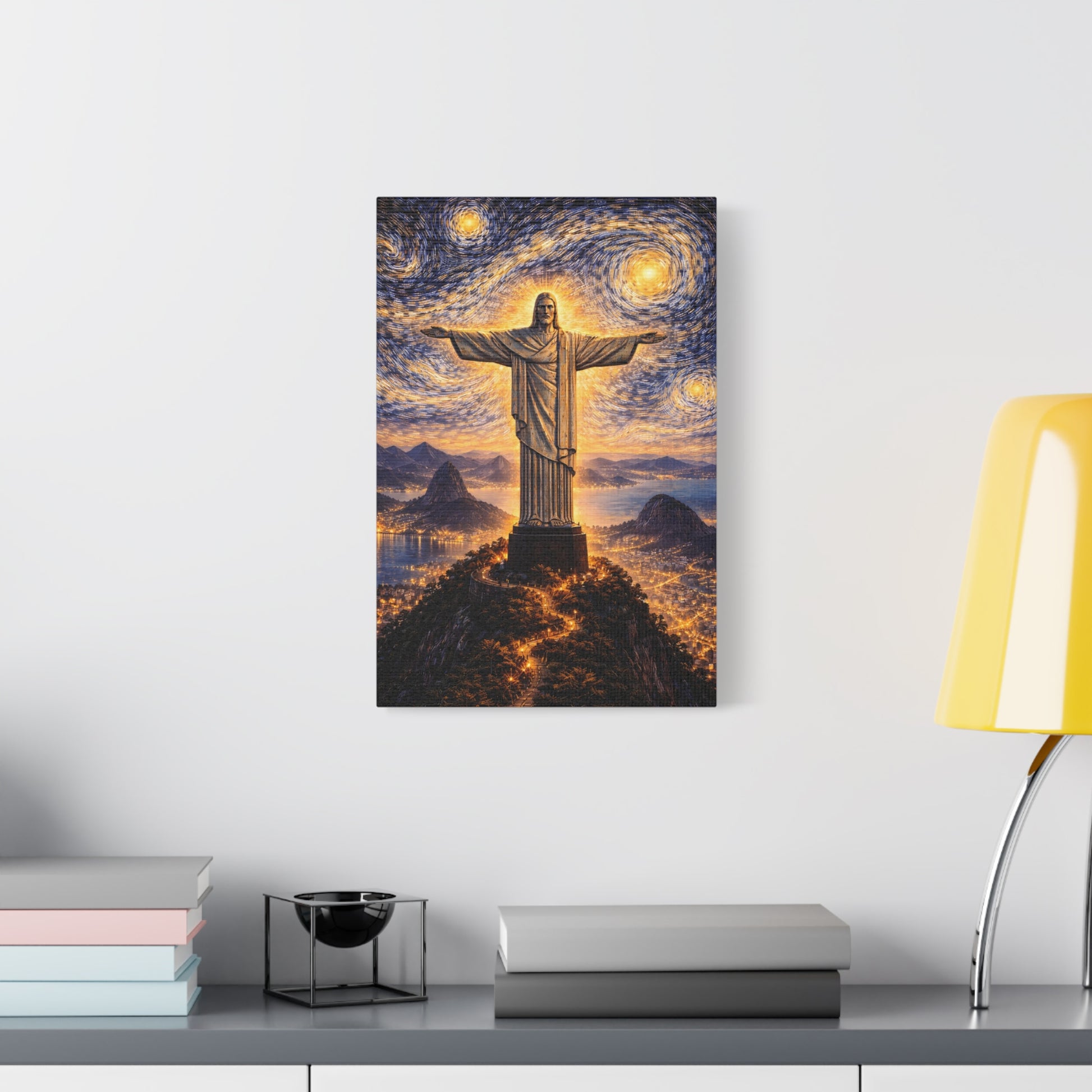 Christ the Redeemer Beneath a Starry Sky – Van Gogh Inspired canvas wall art, product image 30 of 64
