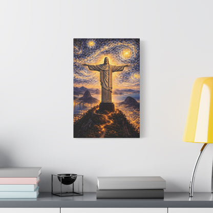 Christ the Redeemer Beneath a Starry Sky – Van Gogh Inspired canvas wall art, product image 30 of 64