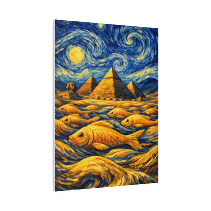 Golden Currents Over Giza – Van Gogh Inspired canvas wall art, product image 50 of 52