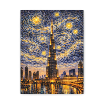 Burj Khalifa Beneath a Starry Sky – Van Gogh Inspired canvas wall art, product image 2 of 68