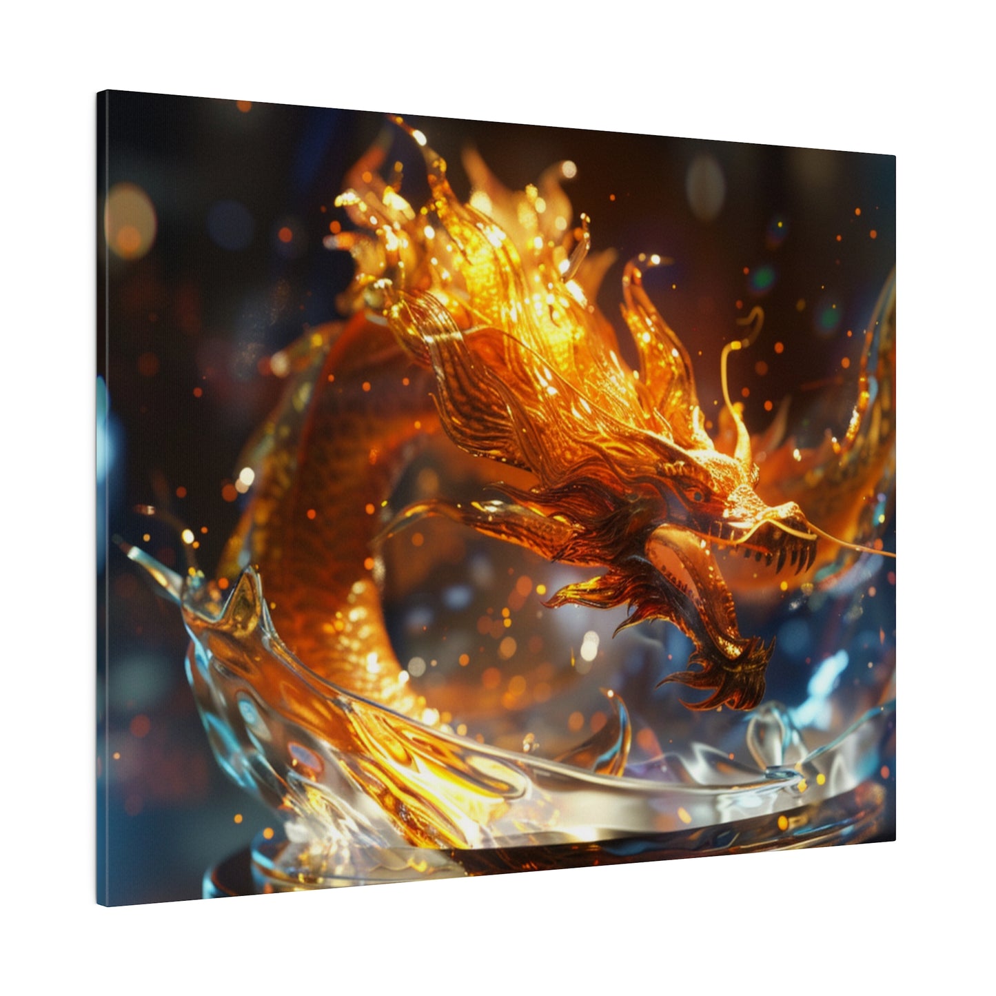 Radiant Fire Dragon Wall Art: Transform Your Space with Mythical Elegance