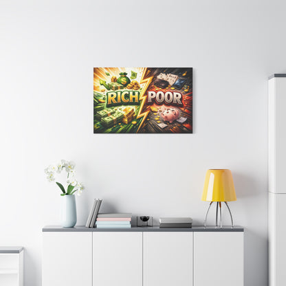 Rich vs Poor Abstract Money Mindset Canvas Canvas image 59