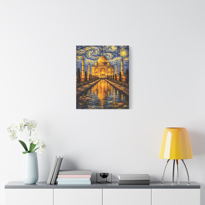 The Taj Mahal in a Starry Dream – Van Gogh Inspired Canvas Print in Van Gogh style canvas art, product image 41 of 60