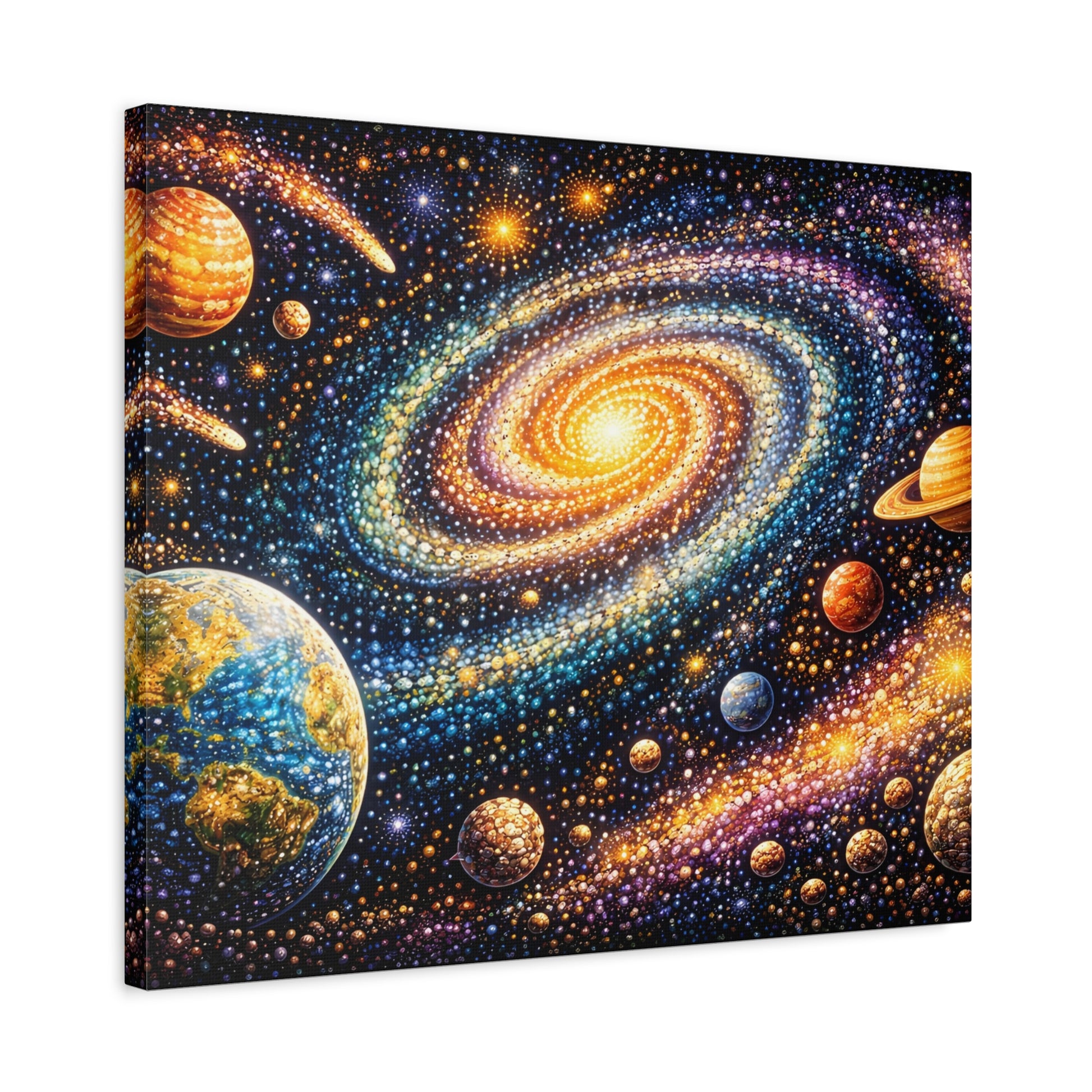 Galaxy Spiral Matte Canvas Wall Art — Colorful Space Planets Decor Canvas image 46