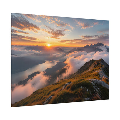 Golden Summit Above the Clouds Canvas Canvas image 75