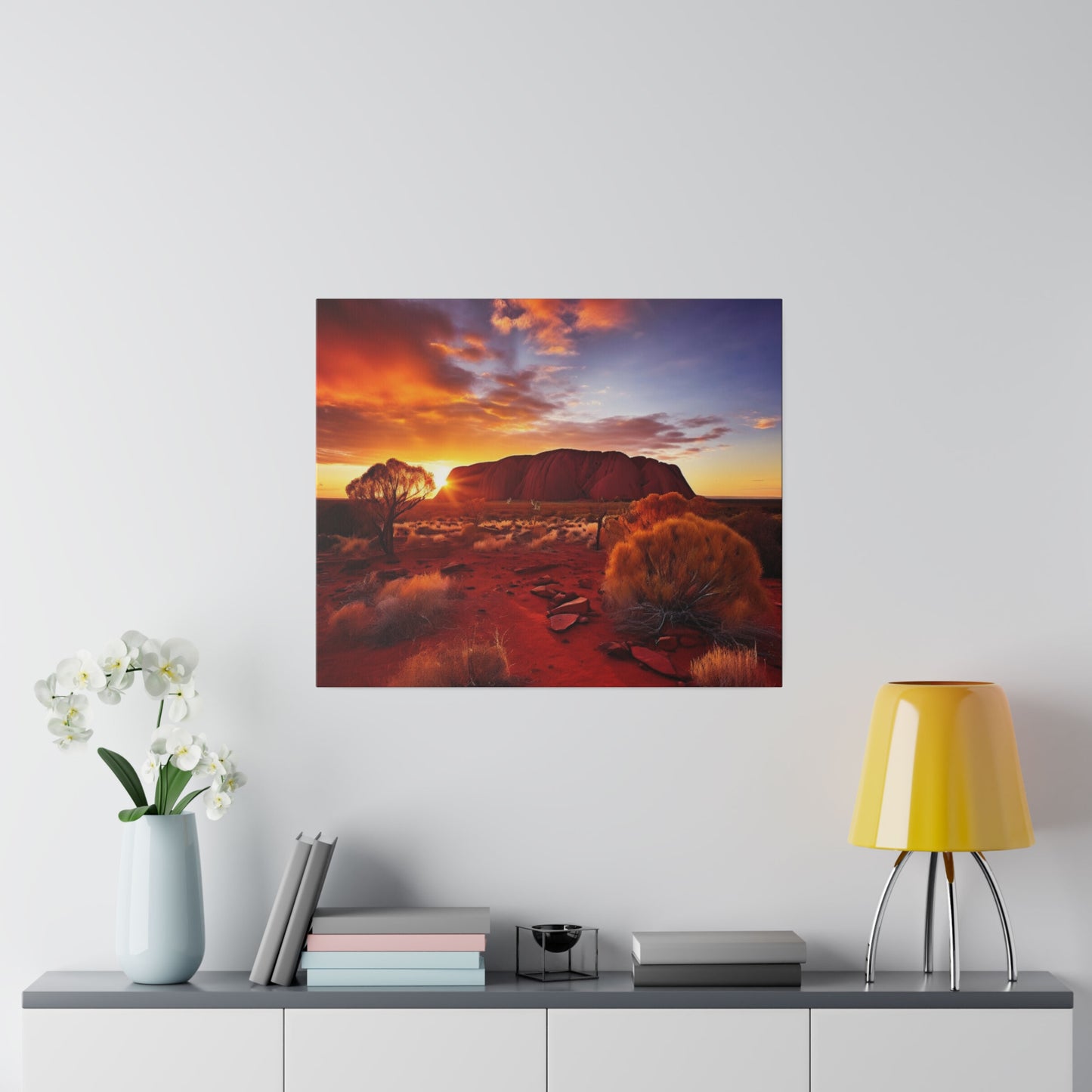 Desert Majesty: Uluru Sunset Canvas Print