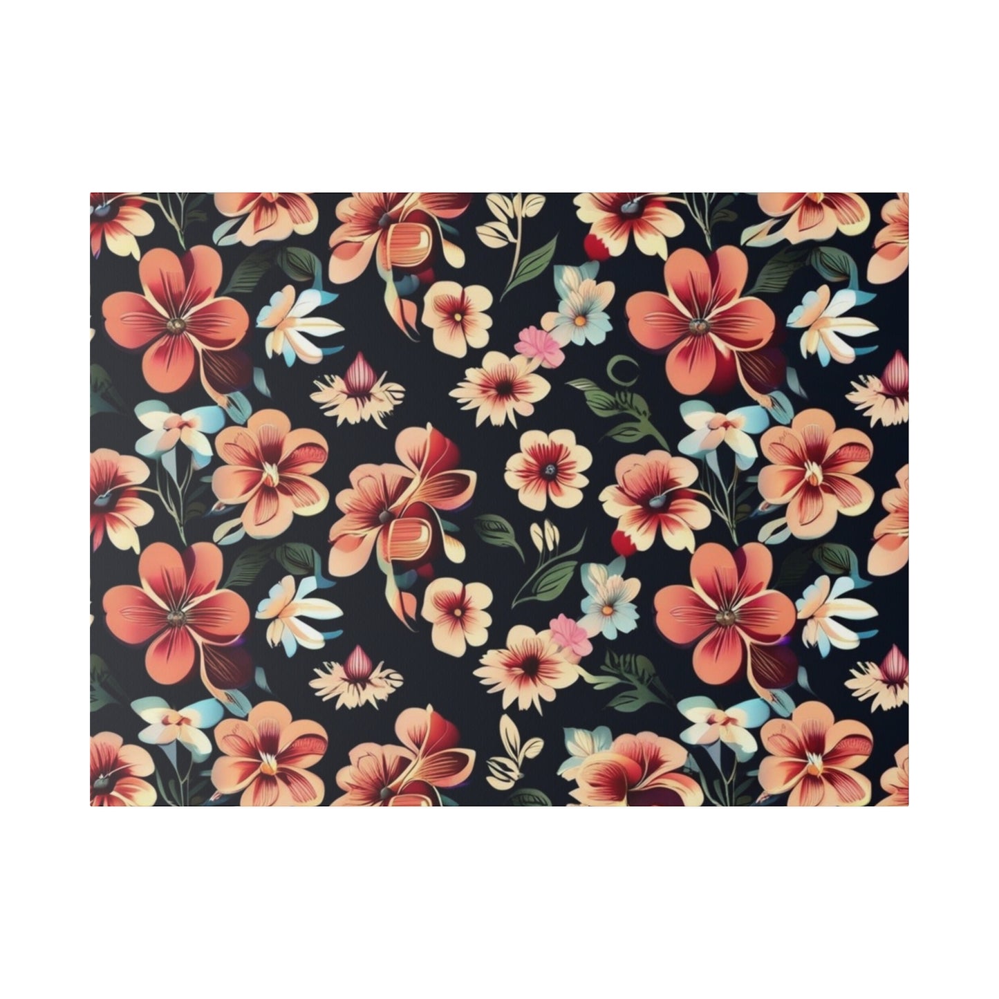 Vibrant Floral Pattern Canvas Art