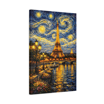 Paris in a Starry Dream – Eiffel Tower Van Gogh Inspired Canvas Print in Van Gogh style canvas art, product image 44 of 64
