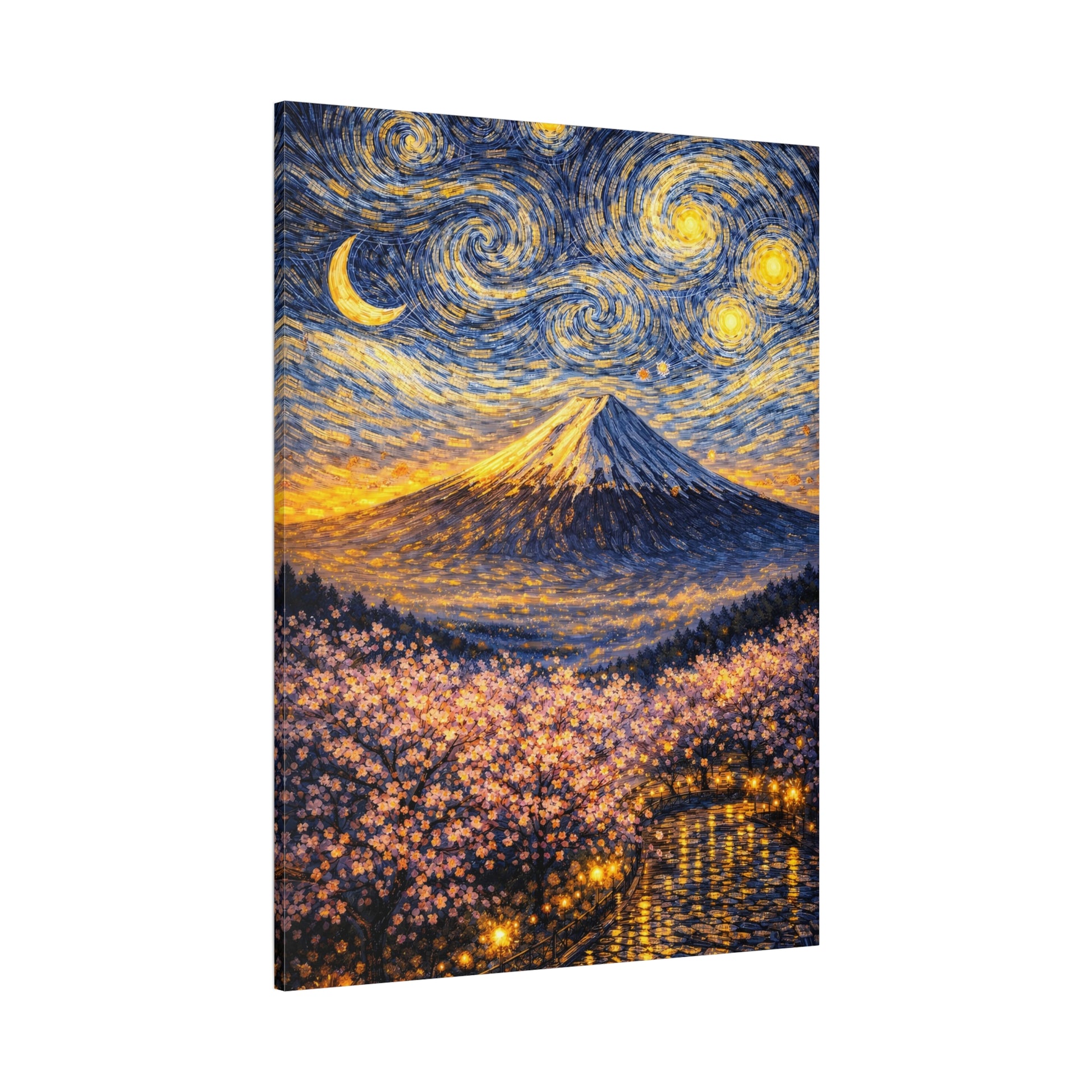 Mount Fuji Under a Starry Sky – Van Gogh Inspired canvas wall art, product image 62 of 64