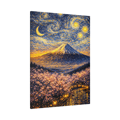 Mount Fuji Under a Starry Sky – Van Gogh Inspired canvas wall art, product image 62 of 64