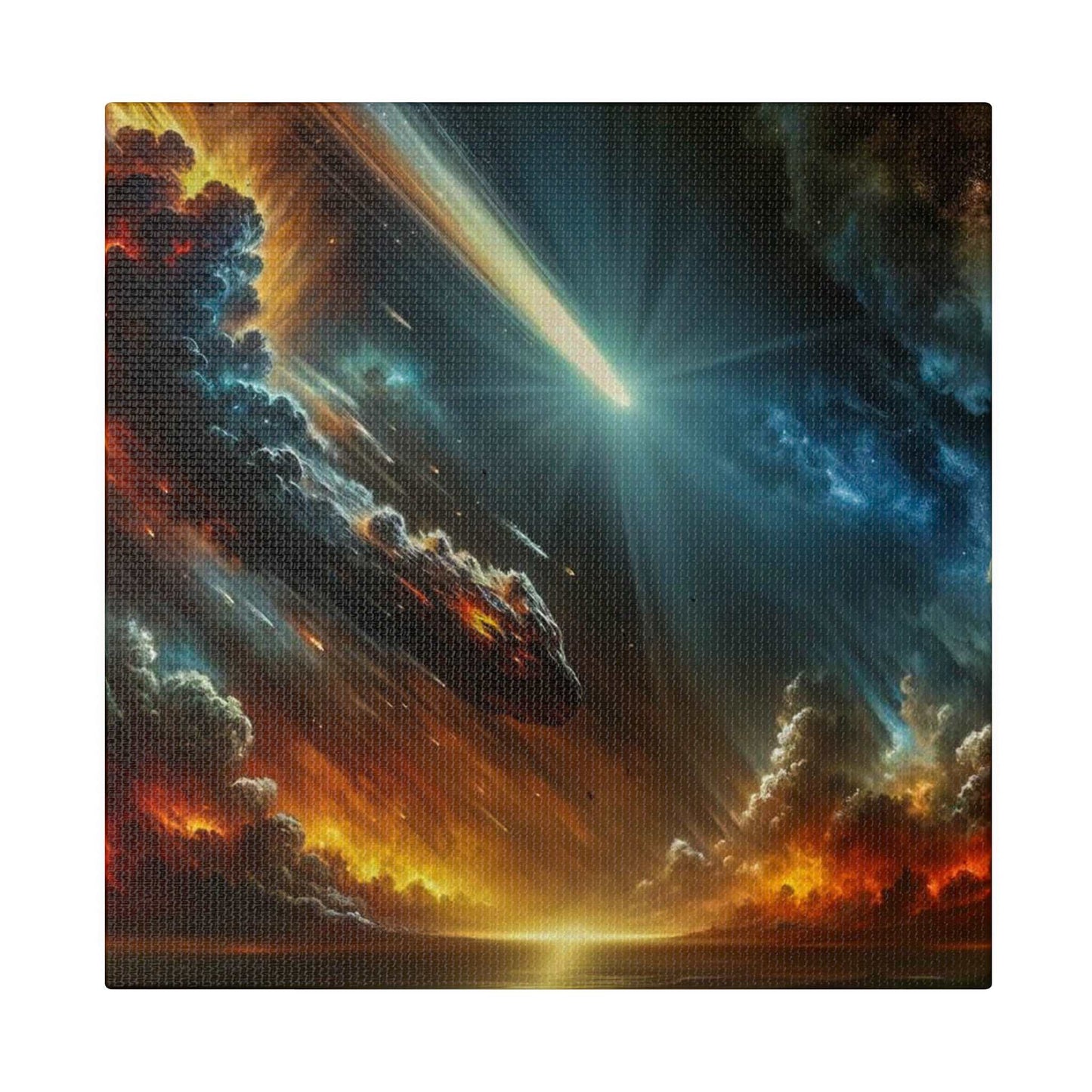 Apocalyptic Impact: Meteor Strike Canvas Art