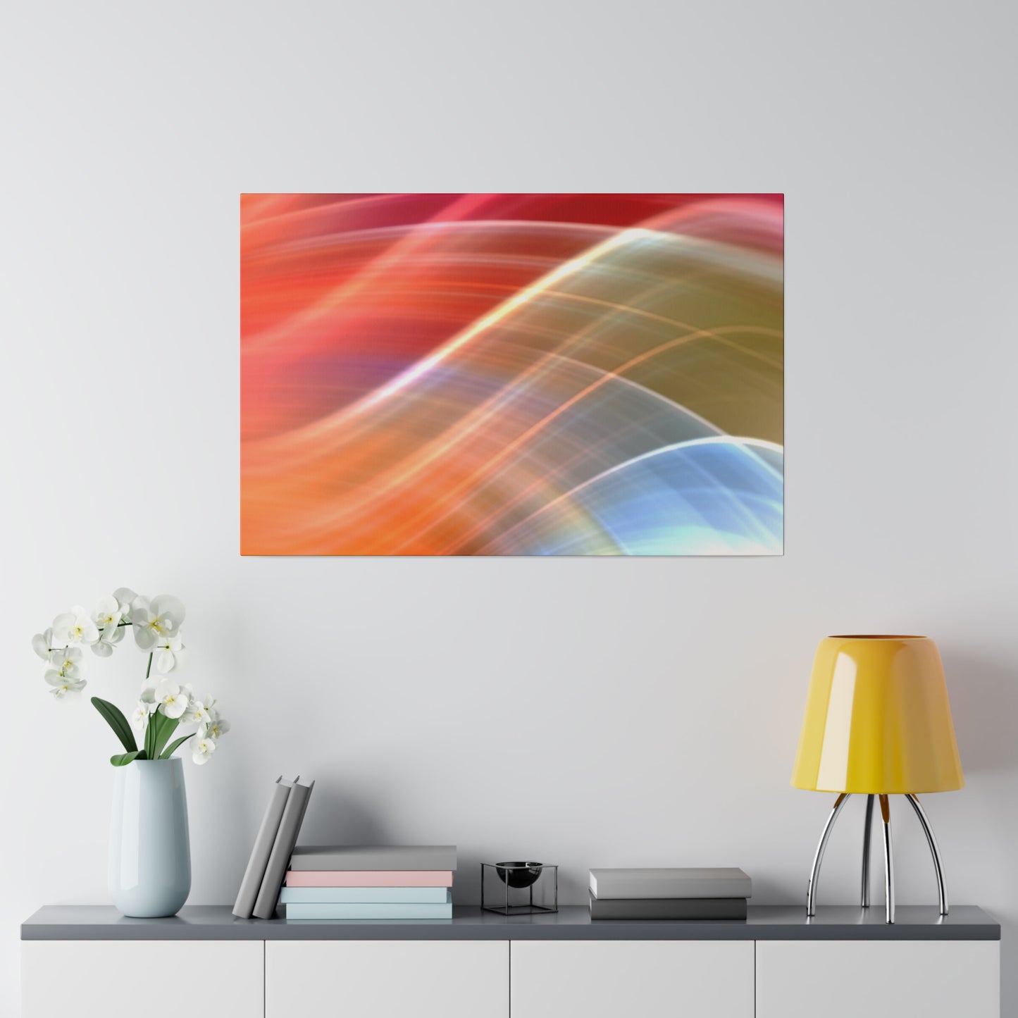 Radiant Waves Abstract Art Canvas Wall Art