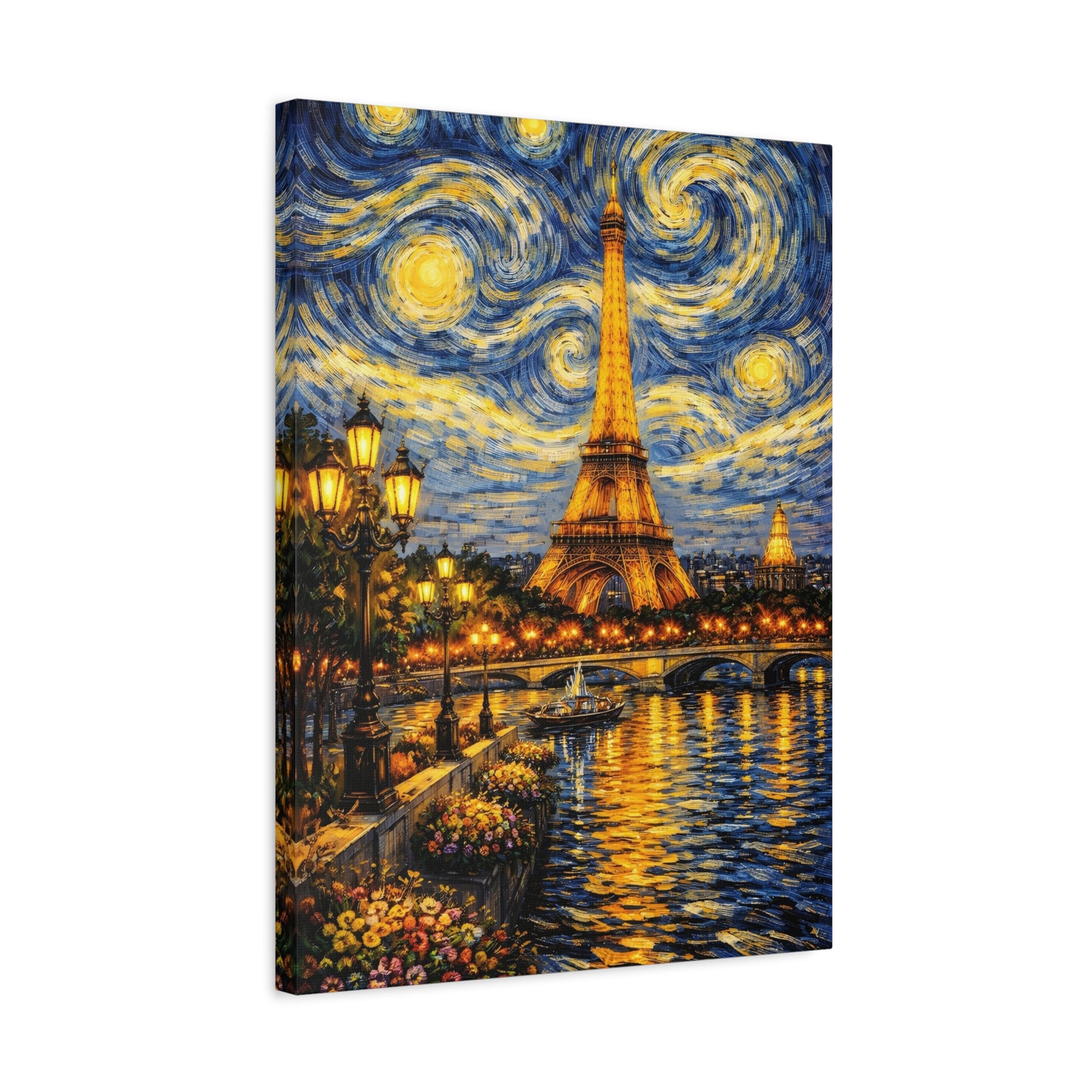 Paris in a Starry Dream – Eiffel Tower Van Gogh Inspired Canvas Print in Van Gogh style canvas art, product image 38 of 64