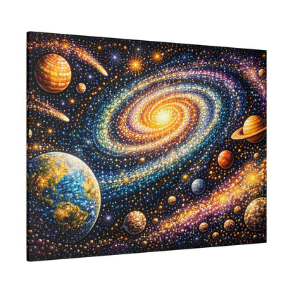 Galaxy Spiral Matte Canvas Wall Art — Colorful Space Planets Decor Canvas image 67
