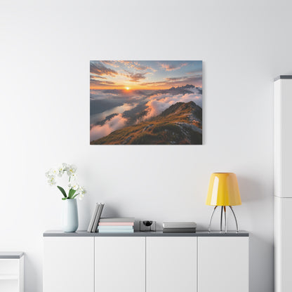 Golden Summit Above the Clouds Canvas Canvas image 67