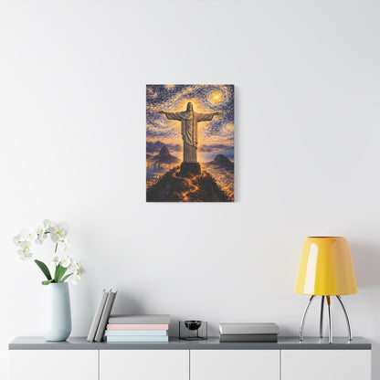 Christ the Redeemer Beneath a Starry Sky – Van Gogh Inspired canvas wall art, product image 39 of 64