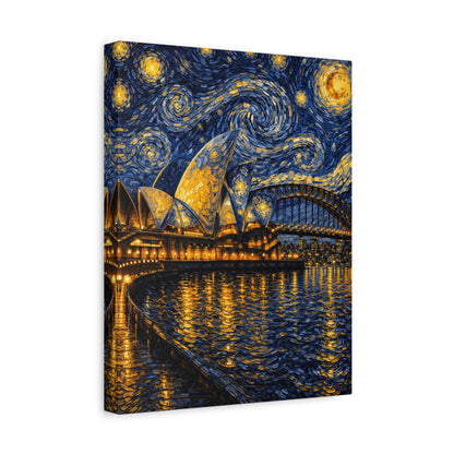 Sydney Opera House in a Starry Dream – Van Gogh Inspired Canvas Print in Van Gogh style canvas art, product image 22 of 60