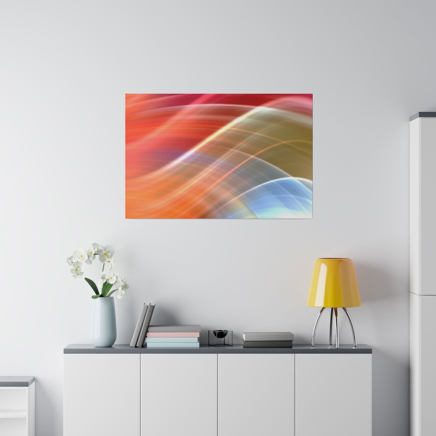 Radiant Waves Abstract Art Canvas Wall Art