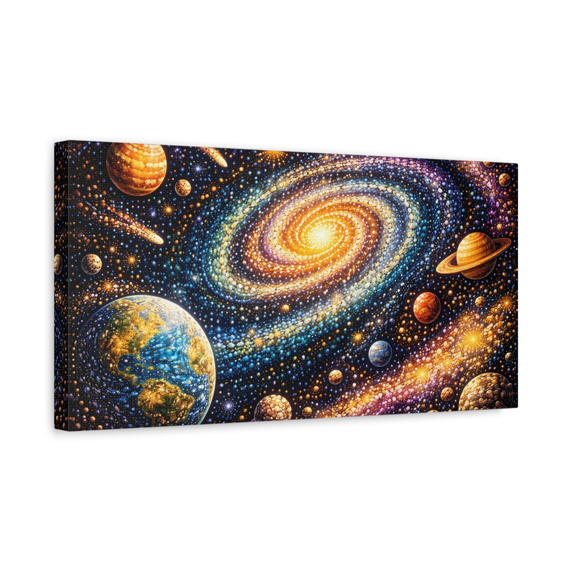 Galaxy Spiral Matte Canvas Wall Art — Colorful Space Planets Decor Canvas image 34