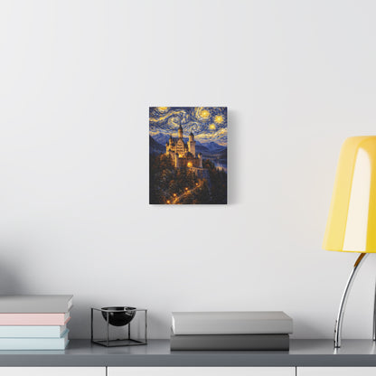 Neuschwanstein Castle Under a Starry Sky – Van Gogh Inspired canvas wall art, product image 16 of 56
