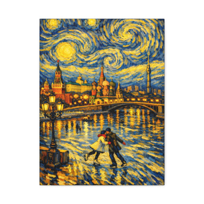 Moscow in a Starry Night – Van Gogh Inspired Canvas Print in Van Gogh style canvas art, product image 8 of 68