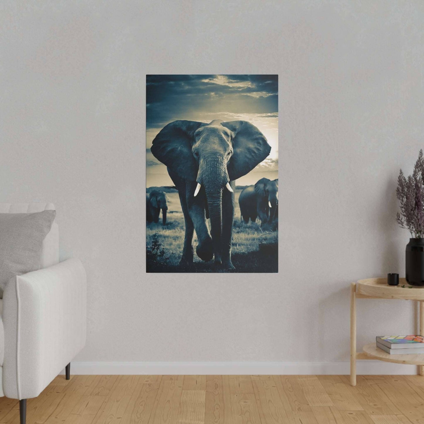 Majestic Elephant Canvas Print - A Glimpse of Wilderness