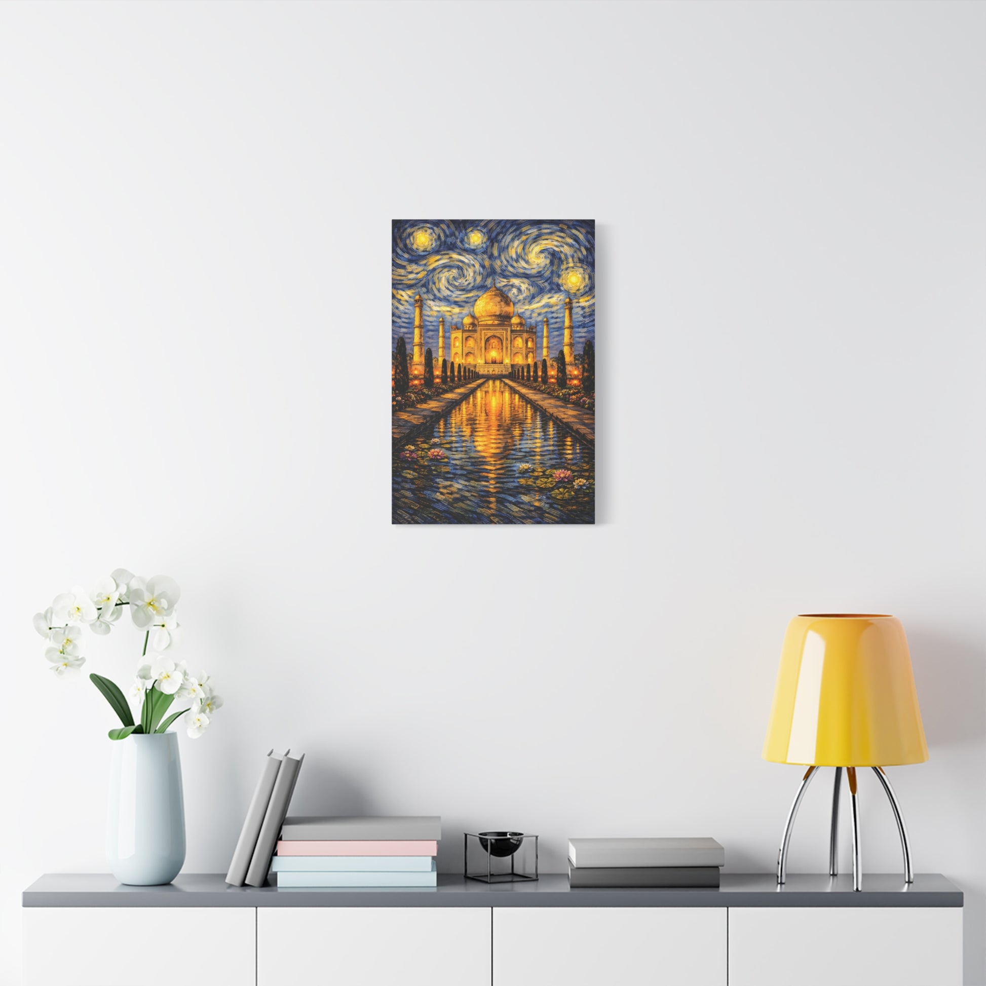 The Taj Mahal in a Starry Dream – Van Gogh Inspired Canvas Print in Van Gogh style canvas art, product image 35 of 60